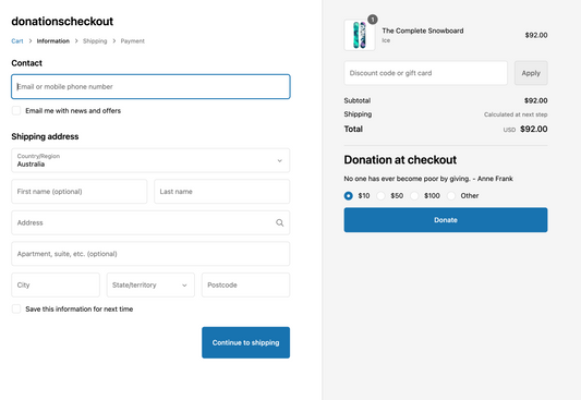 Enhancing Charitable Giving on Shopify Plus: Introducing the In-Checkout Donation Option
